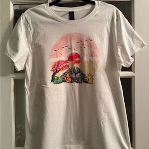 Gildan Softstyle White T-Shirt Women Size Large Lightweight